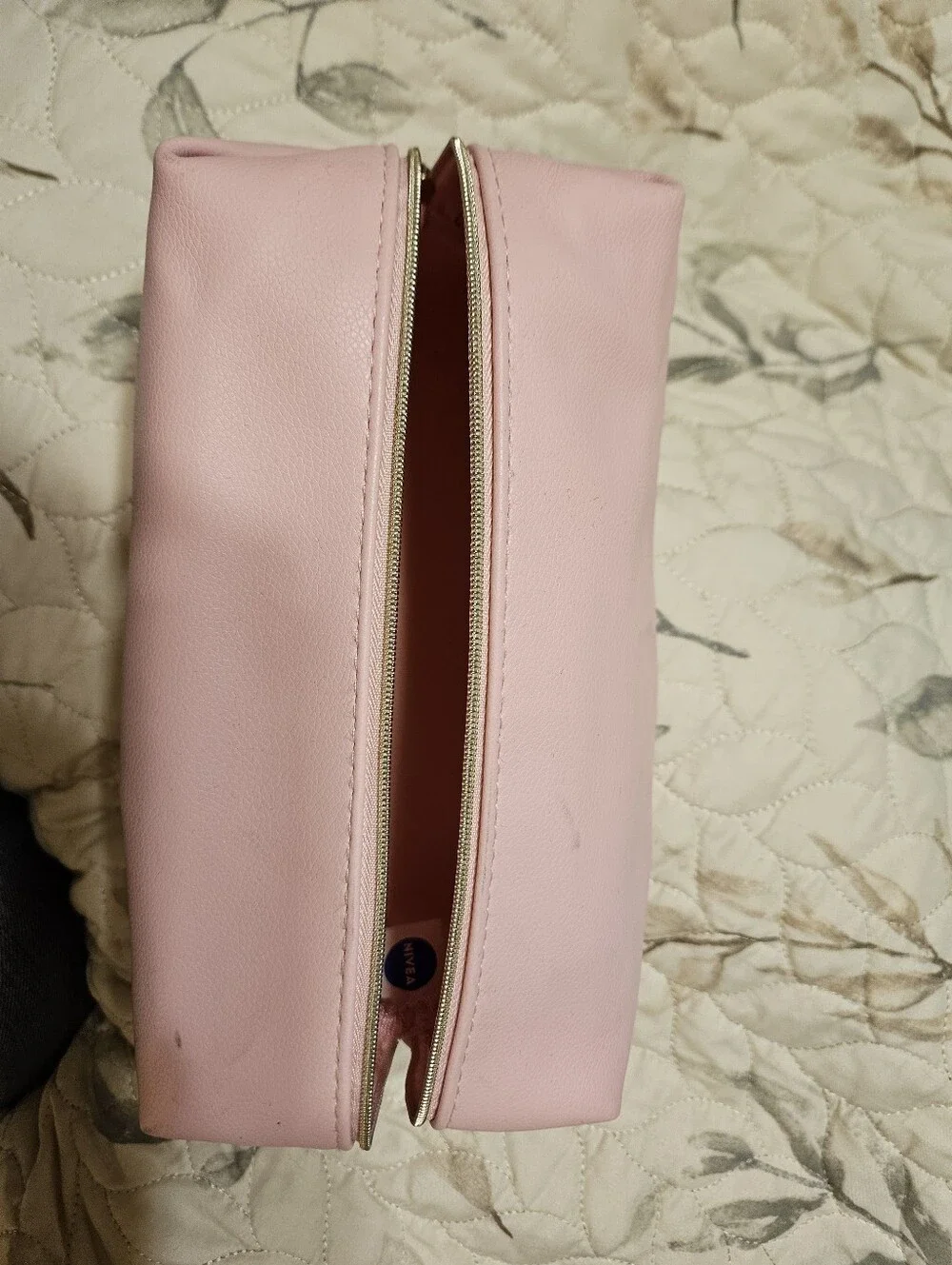 Pink Women's Cosmetic Pouch - Soft Faux Leather